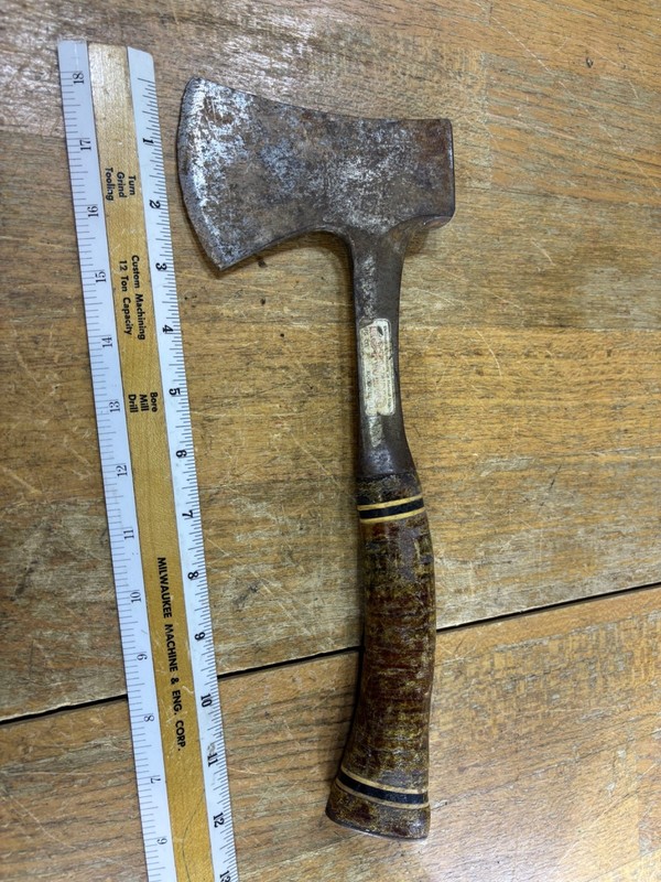 Estwing Sportsman Axe 13" Camping Hatchet USA Leather Handle Read Description