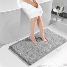 Long Bathroom Rug 47"x 24", Super Absorbent Bath Mat, Quick Dry, Luxury Non-S...