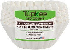 Extra Large Coffee Filters 1.5 to 3 Gallon 13.75" x 5.25" Commercial, 250 pcs