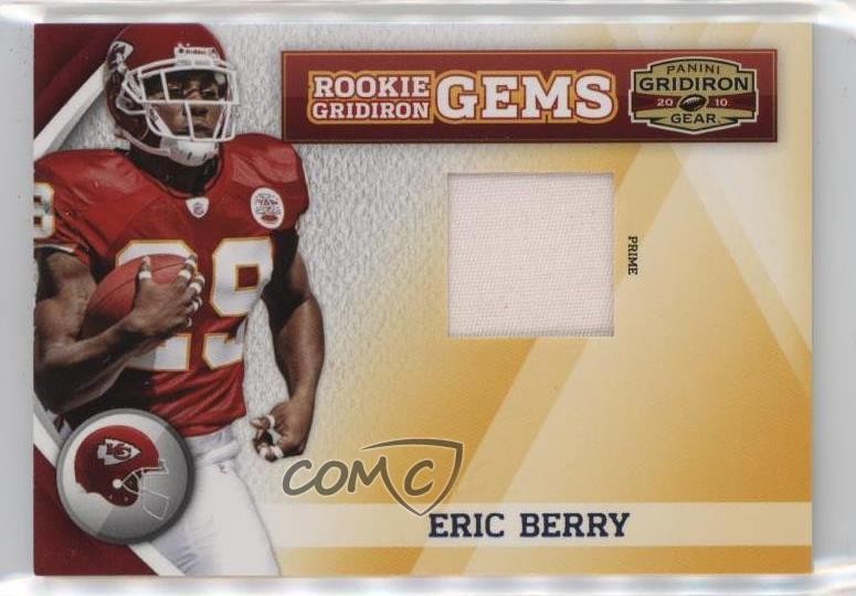 2010 Panini Gridiron Gear Gems Materials Prime 46/50 Eric Berry Rookie RC 0zv5