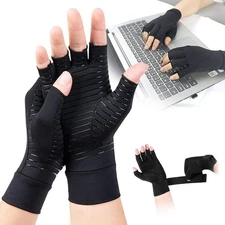 Copper Arthritis Compression Gloves Hand Support Joint P6H D3P7 USA Pain P0J1