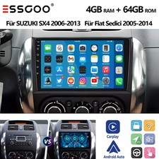 4+64G Autoradio Für SUZUKI SX4 Fiat Sedici 06-13 Android15 CarPlay GPS NAVI WIFI