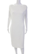 T Tahari Womens Sleeveless Body Con Mid Calf Dress White Size Extra Large