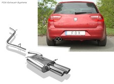  Edelstahl Racing-Komplettanlage ab Kat Seat Exeo 1.8l Limo u. ST 2x80mm rund