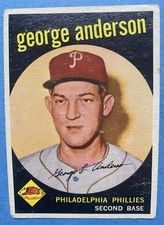 1959 Topps George Sparky Anderson #338 Philadelphia Phillies Rookie Baseball