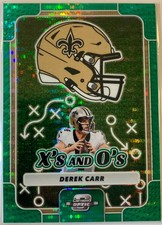 2024 Contenders Optic Derek Carr X's and O's #XO-DCR Green /30