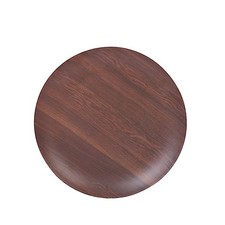 6 Brown 8" Round Wood Grain Design Heavy Duty Plastic Plates Party Decorations