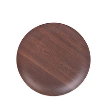 6 Brown 8" Round Wood Grain Design Heavy Duty Plastic Plates Party Decorations