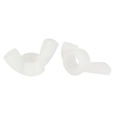 M5 Wing Nuts Nylon Butterfly Nut Twist Strings Closures White 25pcs