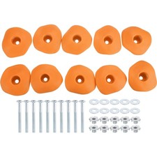 Rock Climbing Holds 10 Pcs Rock Wall with Single Hole for Playground Yellow-D