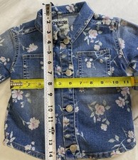 Oshkosh Bgosh 2T Denim  Floral Snap Up Jacket