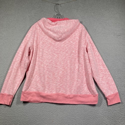 Faded Glory Hoodie Women's XXL Coral Pink Long Sleeve Full Zip Sweatshirt - Picture 11 of 13