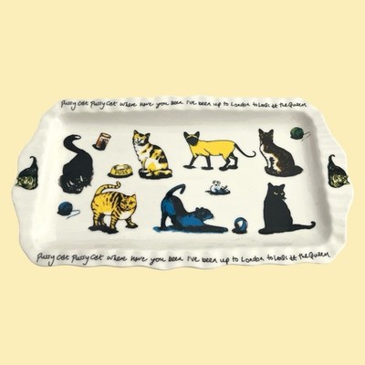 Paul Cardew Design Cat Tea Pussy Cat Where Have You Been Platter Serving Tray