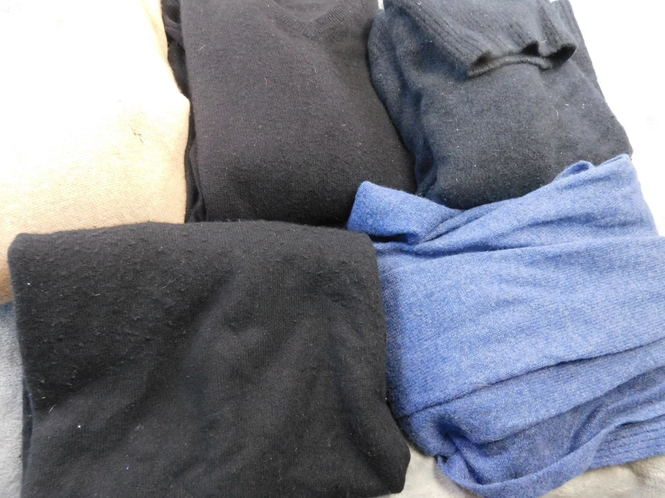 Lote de 5 suéteres 100% cashmere pacote defeituoso cortadores de artesanato tecido faça você mesmo - Imagem 3 de 4