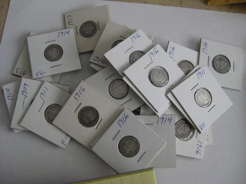 Lot of (30) Silver Barber Dimes  LOT  RB-28