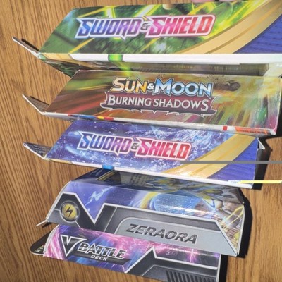 Pokémon TCG 5 Deck Lot Sword & Shield Sun & Moon Burning Shadows V Battle 