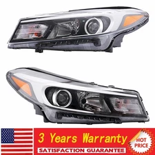 Halogen Headlight Assembly for 2017 2018 Kia Forte Left+Right Pair Lamps