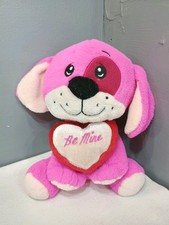 Dan Dee Be Mine Puppy Dog Pink Plush 8" Stuffed Animal Toy Heart Valentines Day