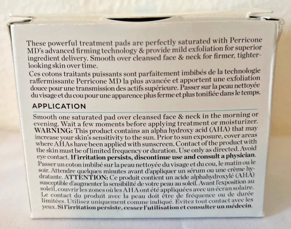 Perricone DMAE Firming Pads by Perricone MD for Unisex 60 Pads, Sealed w/box - Image 4 of 4