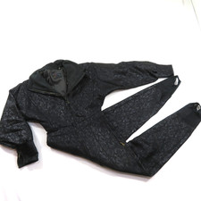 BOGNER Women's Ski Suit Black Nylon/Wool/Lycra Made in USA Sz 8 Vintage