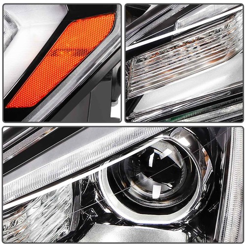 For 2013-2016 GMC Acadia Denali Chrome Amber Projector Headlight Lamp w/ LEDDRL - Picture 41 of 60