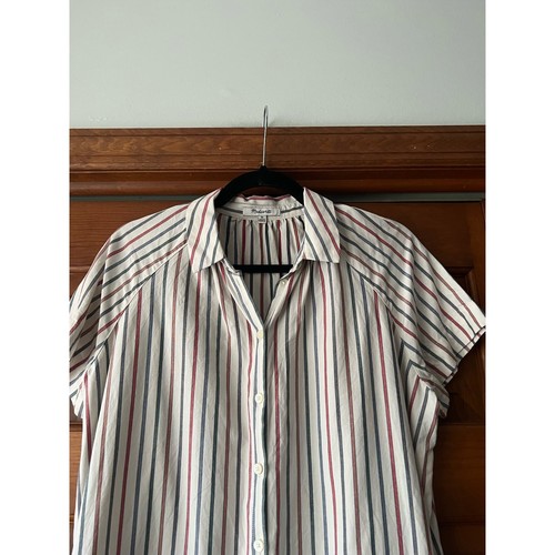 Madewell Women's Raglan-Sleeve Shirtdress in Stripe Multicolor Size XS - Picture 4 of 12