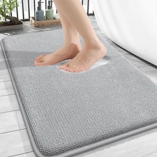 Thick Memory Foam Bath Mat Rug 30x20 Extra Soft Absorbent Bathroom Rug Quick ...