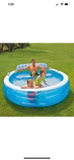 New Intex Swim Center Family Inflatable Lounge Pool, 88  x 85  x 30 in