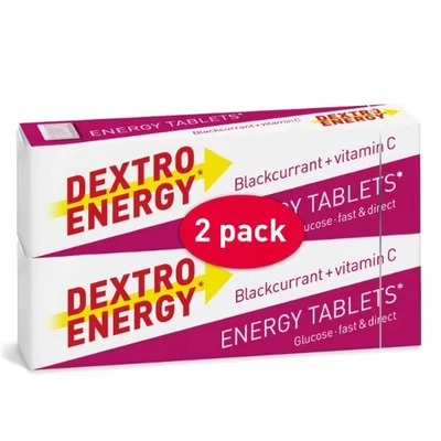 Dextro Blackcurrant Flavour Energy Tablets 2 x 14 per pack