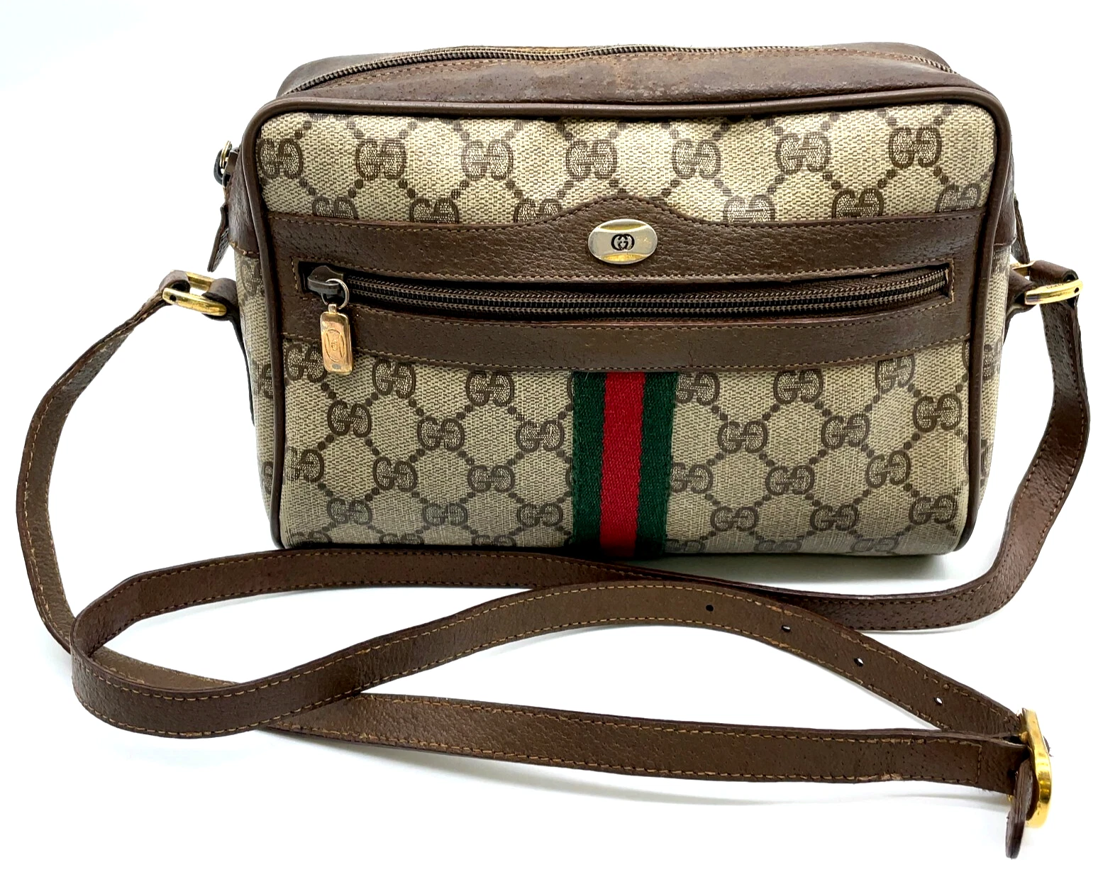 Authentique sac à bandoulière Gucci GG Supreme Sherry Line 98.02.004 marron NS041073