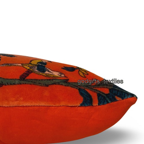 Orange Velvet Cushion Covers Throw Sofa Pillow Cases Cover 16" 18" 20" 22" 24 in - Picture 5 of 8