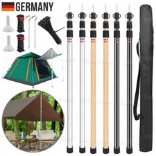 2er Set Zeltstangen Teleskopstange Alu Aufstellstange für Sonnensegel Tarp Zelt