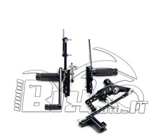 PEDANE ARRETRATE CNC X HONDA CBR 1000RR 2017 2018 ERGAL REGOLABILI STAND/ROVESCI