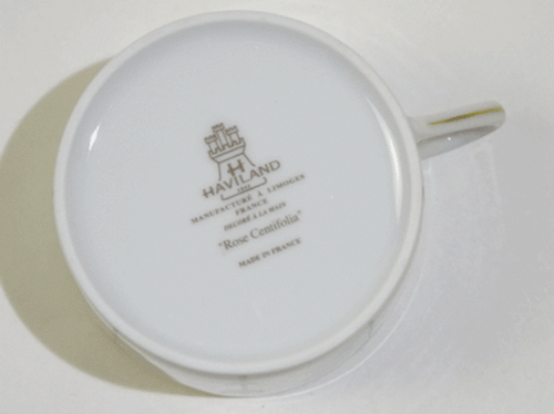 Haviland Limoges Rose Centifolia Tea & Coffee Cup Saucer Porcelain White No Box - Picture 6 of 6