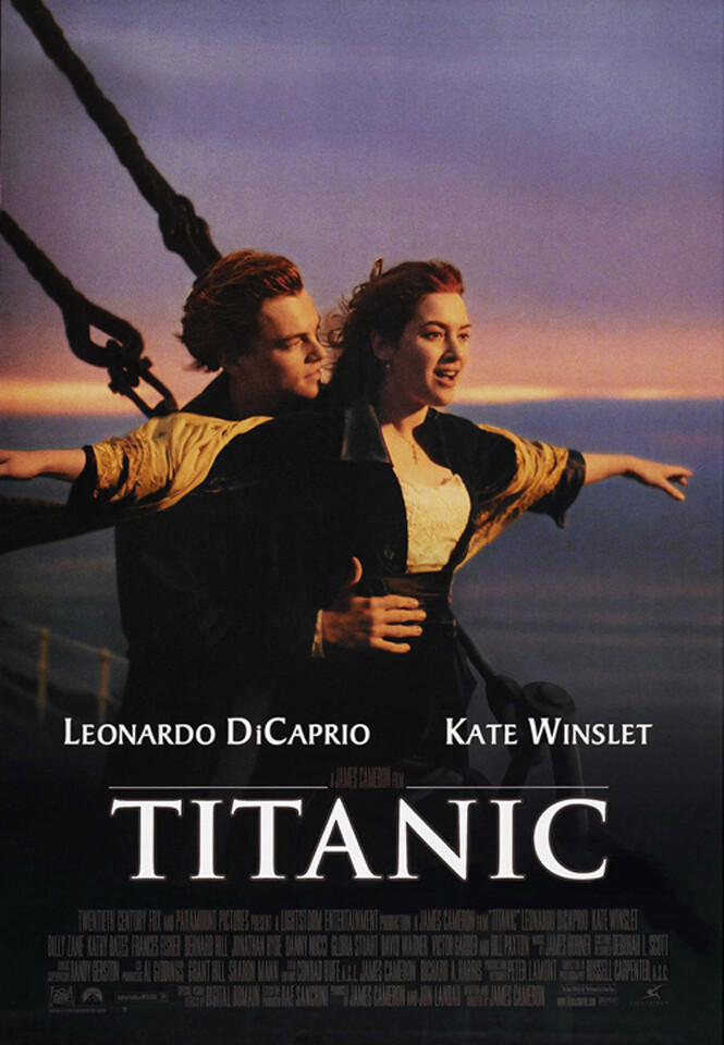 Titanic (1997) Movie Poster Version D, Reproduction, SS, Unused