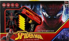 Spiderman Ultimate Hero Soft Foam Bullet Toy Gun Fits Nerf Mask & Figure Ages 3+