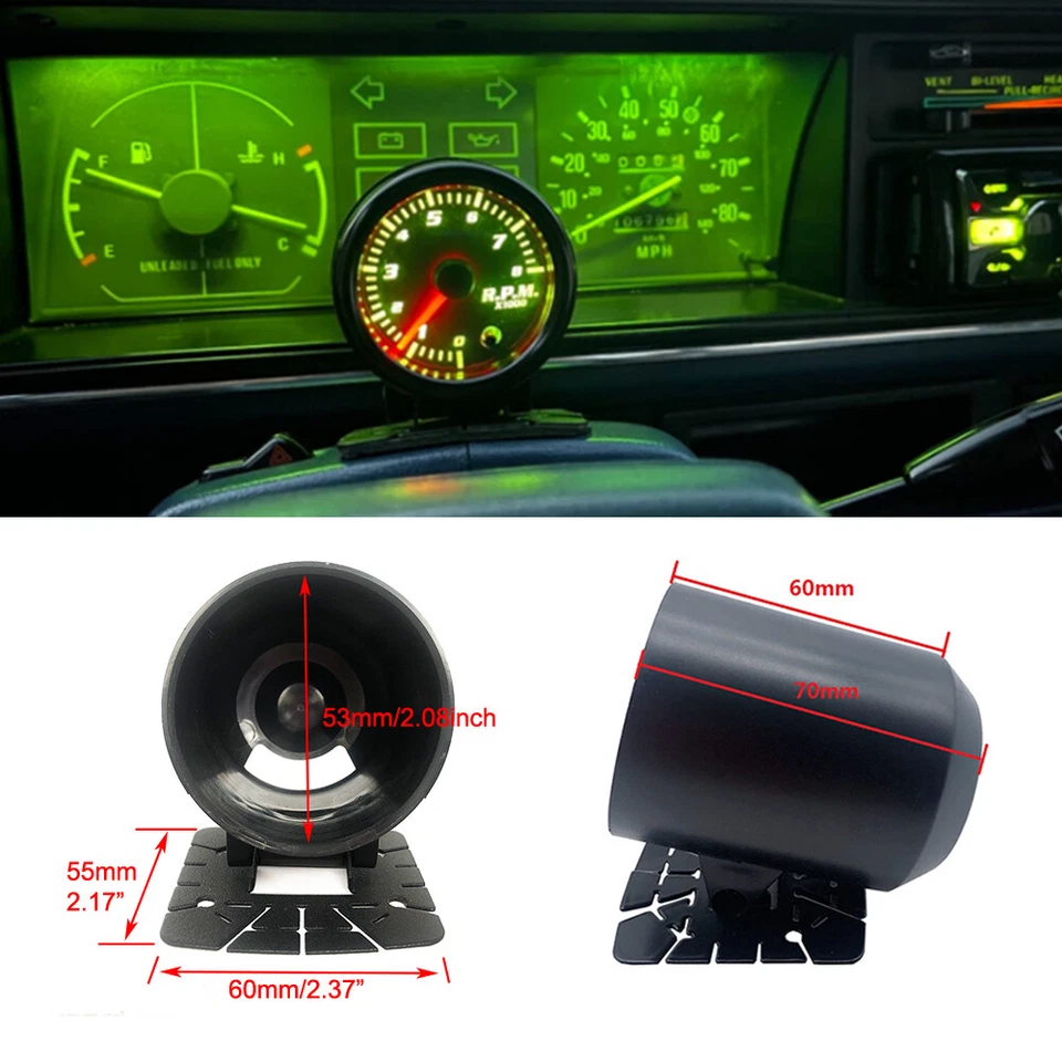 Universal Single Gauge Cup 52mm Mount Holder 2”ABS Meter Pod Dash Mount Bracket - Изображение 2 из 4