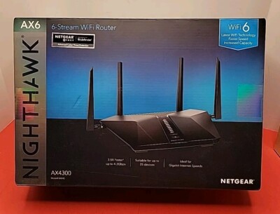 Netgear Nighthawk AX6 RAX54S AX5400 WiFi 6 Router 6-Stream 5.4Gbps Dual Band