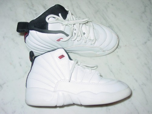 2021 Nike Air Jordan Retro 12 "Twist" White/University Red/Black Shoes! Size 1Y - Picture 8 of 13
