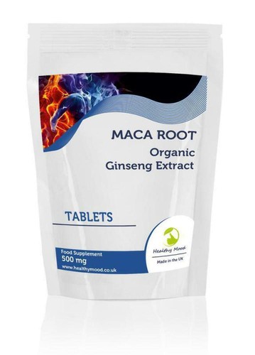 Maca Root 500mg Extract Ginseng 60 Tablets Healthy Mood - Picture 2 of 3