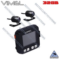 Dual Motorbike camera MotorCycle Twin Dash Car Truck Waterproof Hardwired Kit