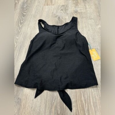 New Kona Sol Black Tankini Small With tie at bottom TS2 | eBay