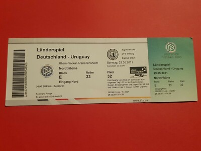 Used Ticket UEFA EURO 2012 Test Deutschland DFB Germany vs Uruguay