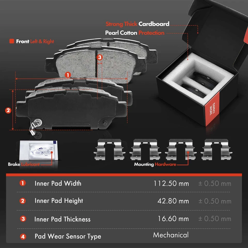 Rotores perforados y pastillas de freno de cerámica para Toyota Sienna 2004-2010 3,3 L 3,5 L trasero Foto 3 de 4