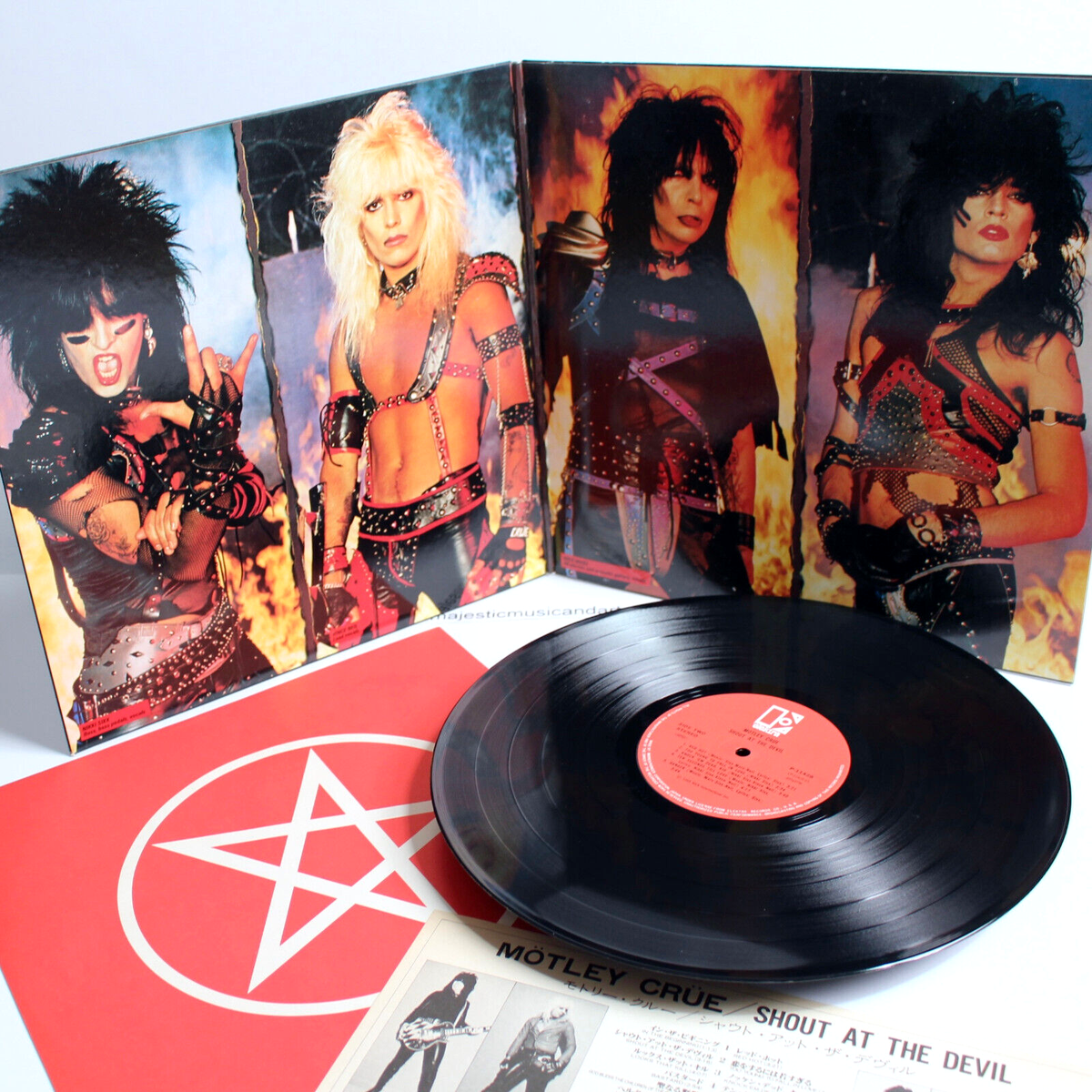 NEAR MINT ORIGINAL 1983 MOTLEY CRUE SHOUT AT THE DEVIL VINYL LP