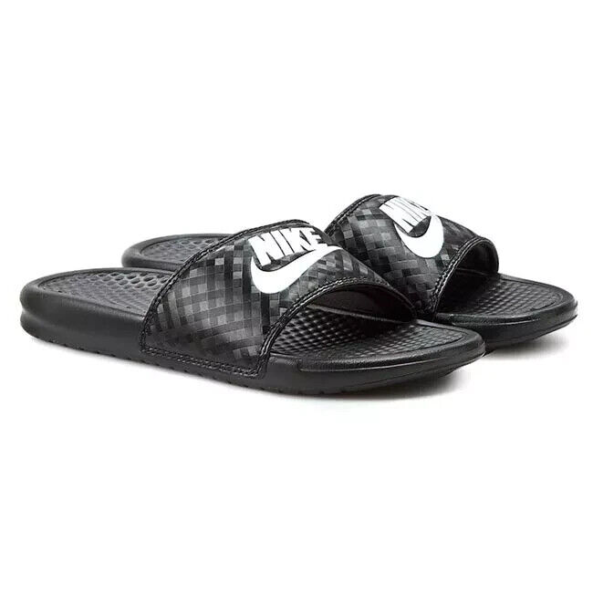 Nike Women's Benassi JDI Slide Sandals (White/White numeric Nike Women's Benassi JDI Slide Sandals (White/White numeric
