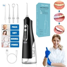 Cordless Water Flosser Dental Oral Irrigator 300ML Travel Teeth Cleaner Flosser