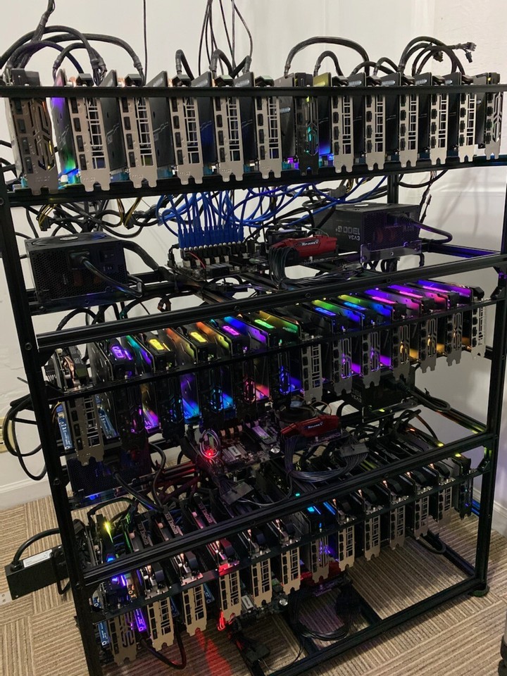 80 GPU Mining Rig Open Frame BITCOIN BTC CryptoCurrency RTX 5090 ...