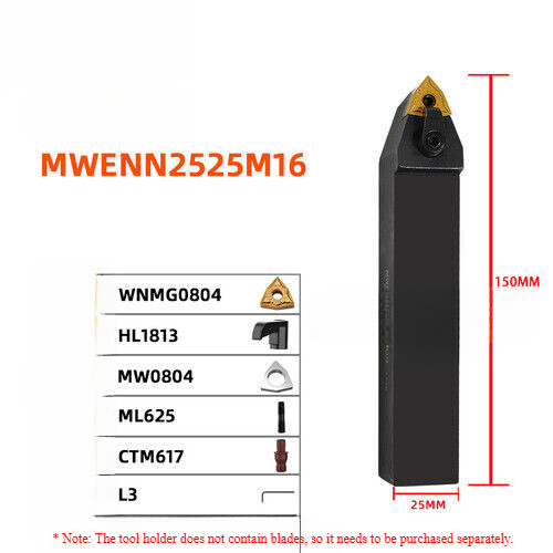 Portaherramientas MVVNN 1616H16 16x100mm – Torneado Externo Para Insertos VNMG1604