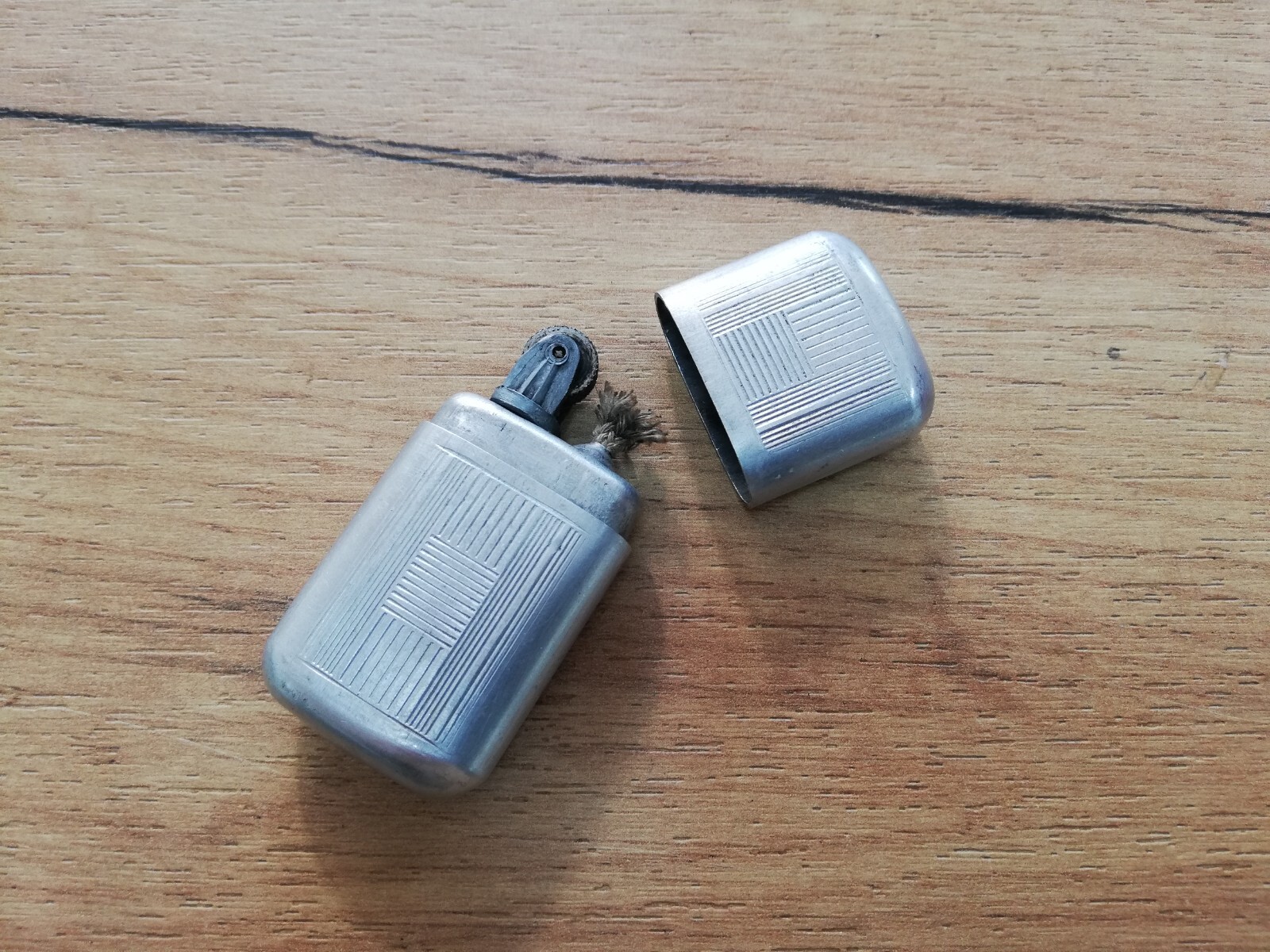 VTG RARE OLD WW2 WWII GERMAN WEHRMACHT ALUMINIUM TRENCH CIGARETTE PETROL LIGHTER